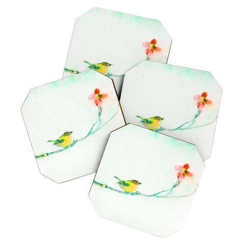 Hadley Hutton Golden Wren Coaster Set