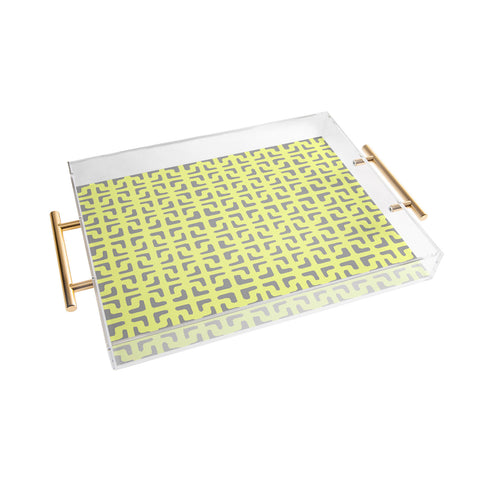 Hadley Hutton Lattice Pieces Yellow Acrylic Tray
