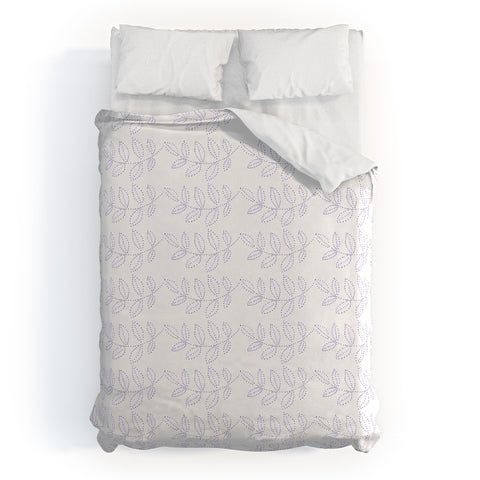 Hadley Hutton Leaf Scallops Blue Duvet Cover