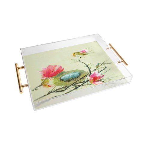 Hadley Hutton Magnolia Bird Acrylic Tray