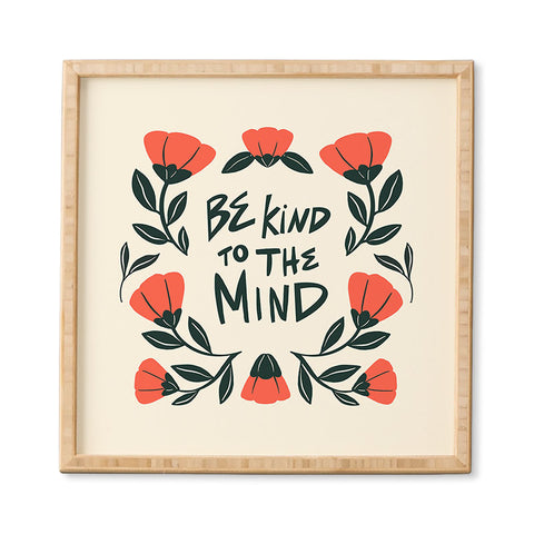 haleyum Be Kind to the Mind Framed Wall Art