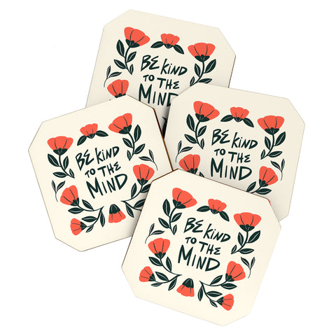 haleyum Be Kind to the Mind Coaster Set