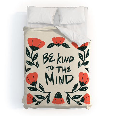 haleyum Be Kind to the Mind Duvet Cover