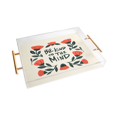 haleyum Be Kind to the Mind Acrylic Tray