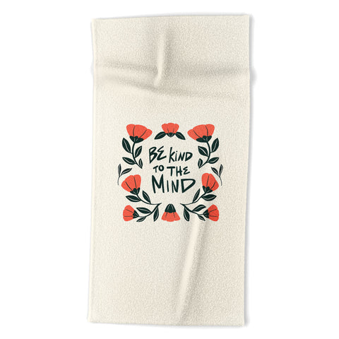 haleyum Be Kind to the Mind Beach Towel