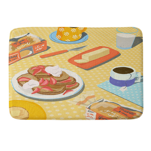 haleyum English Muffins for Breakfast Memory Foam Bath Mat