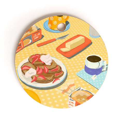 haleyum English Muffins for Breakfast Cutting Board Round