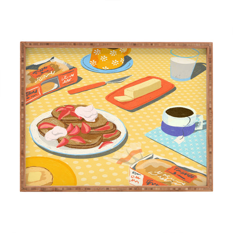 haleyum English Muffins for Breakfast Rectangular Tray
