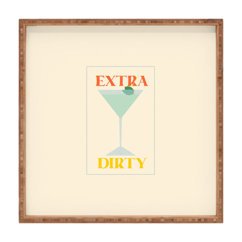 haleyum Extra Dirty Martini Square Tray