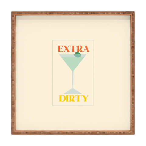 haleyum Extra Dirty Martini Square Tray