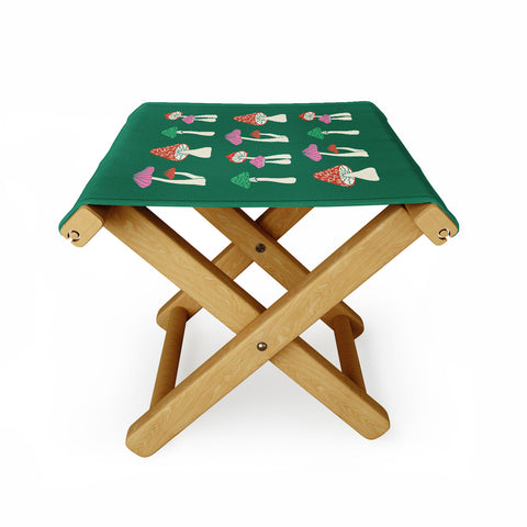 haleyum Festive Mushrooms Folding Stool