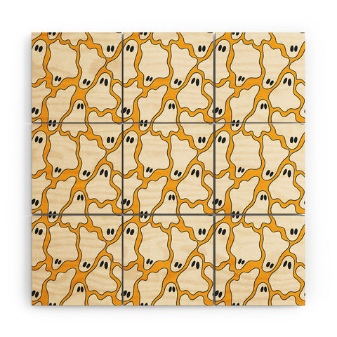 haleyum Ghost Party Wood Wall Mural