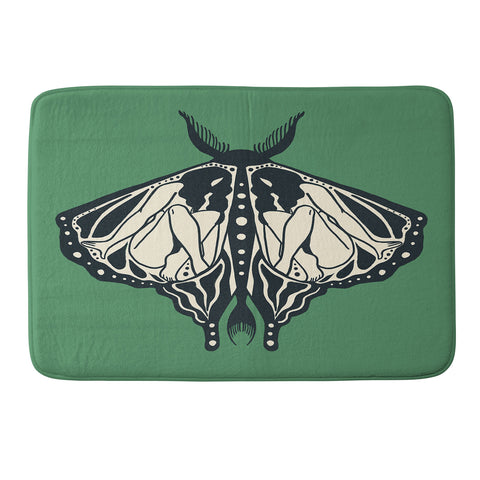 haleyum Green Metamorphosis Memory Foam Bath Mat