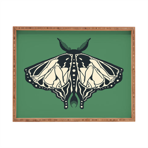 haleyum Green Metamorphosis Rectangular Tray