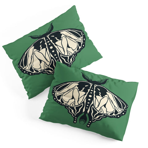haleyum Green Metamorphosis Pillow Shams