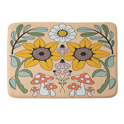 haleyum Kaleidoscope Garden Memory Foam Bath Mat