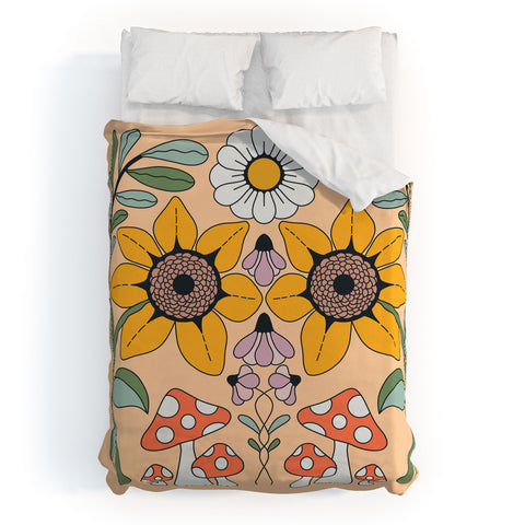 haleyum Kaleidoscope Garden Duvet Cover