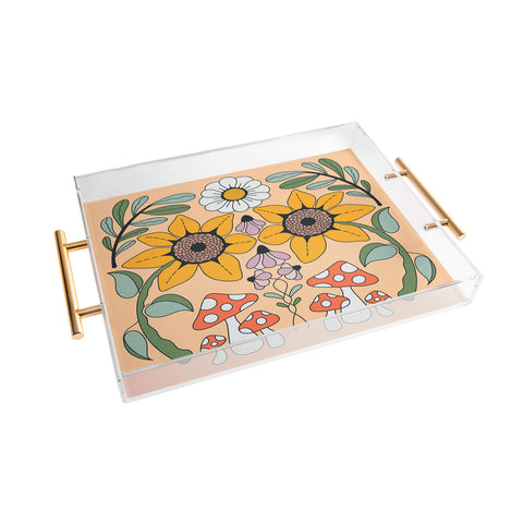 haleyum Kaleidoscope Garden Acrylic Tray
