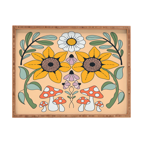 haleyum Kaleidoscope Garden Rectangular Tray