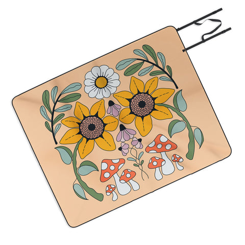 haleyum Kaleidoscope Garden Picnic Blanket