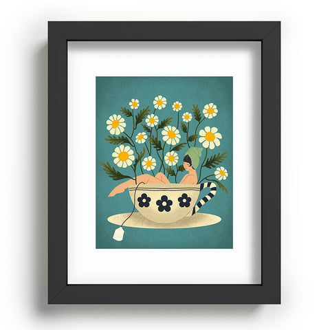 haleyum Lady in a Chamomile Tea Bath Recessed Framing Rectangle