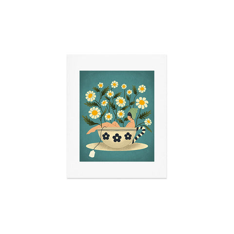 haleyum Lady in a Chamomile Tea Bath Art Print
