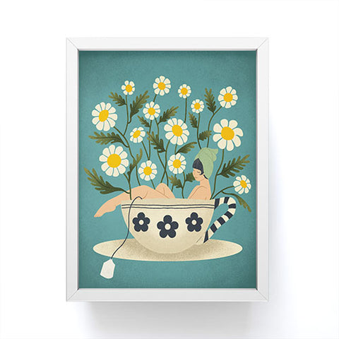 haleyum Lady in a Chamomile Tea Bath Framed Mini Art Print