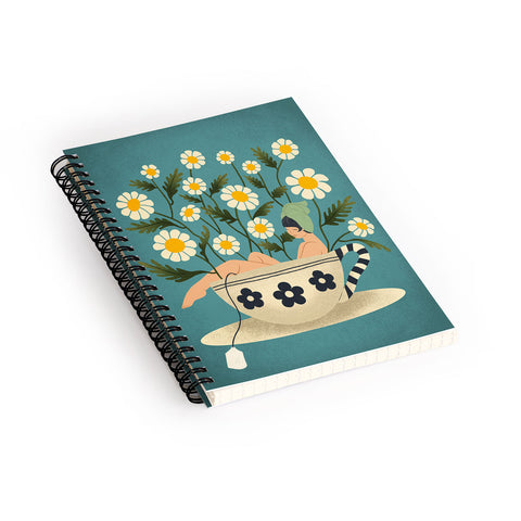 haleyum Lady in a Chamomile Tea Bath Spiral Notebook