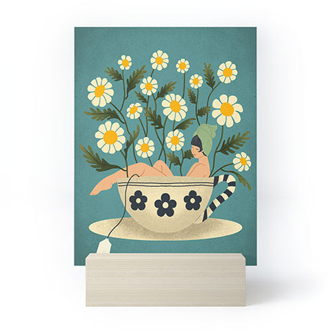 haleyum Lady in a Chamomile Tea Bath Mini Art Print