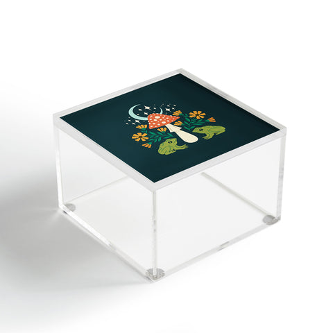 haleyum Moonlight frogs and mushrooms Acrylic Box