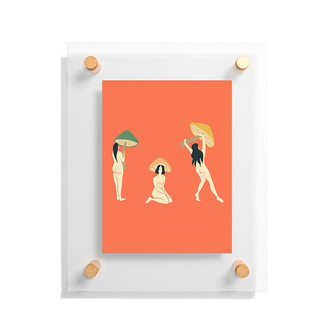 haleyum Mushroom Ladies Floating Acrylic Print