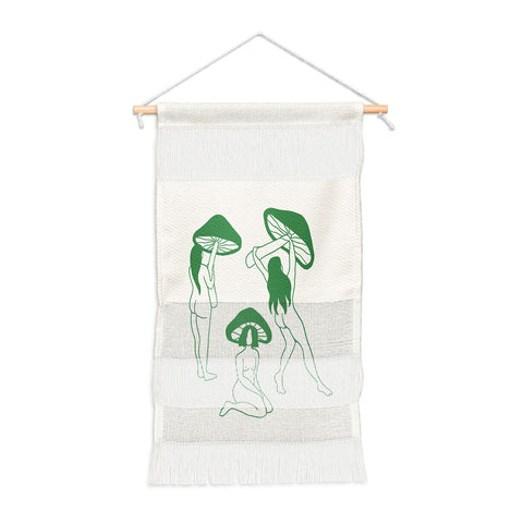haleyum Mushroom Ladies Line Art Wall Hanging Portrait