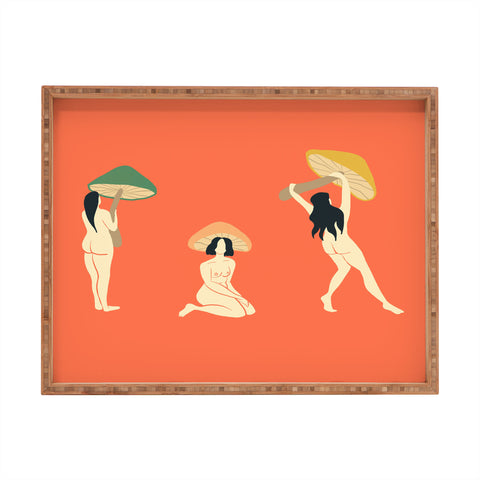 haleyum Mushroom Ladies Rectangular Tray