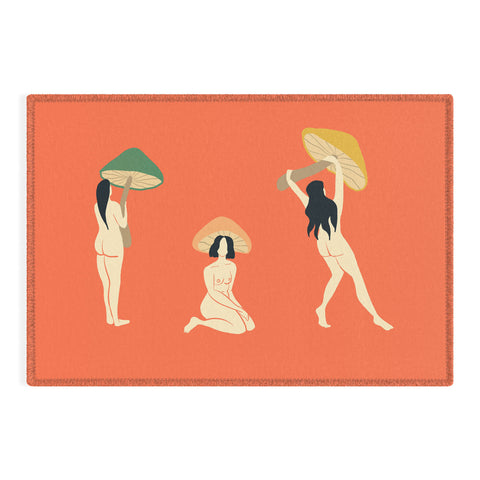 haleyum Mushroom Ladies Outdoor Rug