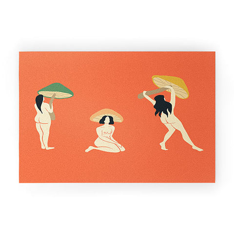 haleyum Mushroom Ladies Welcome Mat