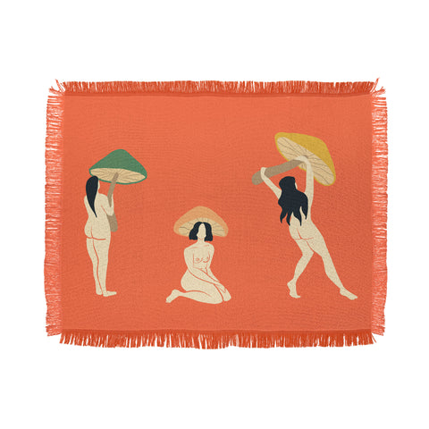 haleyum Mushroom Ladies Throw Blanket
