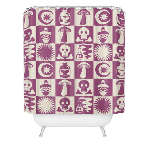 haleyum Potions and Spooky Things Shower Curtain