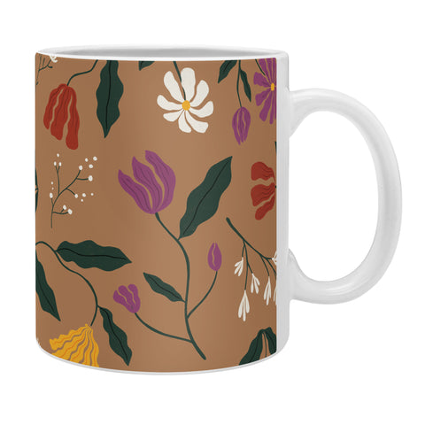 haleyum Pressed Flower Illustration Coffee Mug