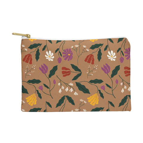 haleyum Pressed Flower Illustration Pouch