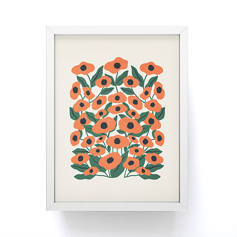 haleyum Red Poppy Garden 2 Framed Mini Art Print