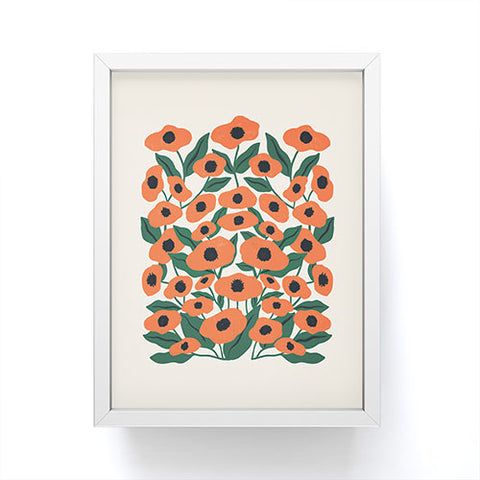 haleyum Red Poppy Garden 2 Framed Mini Art Print