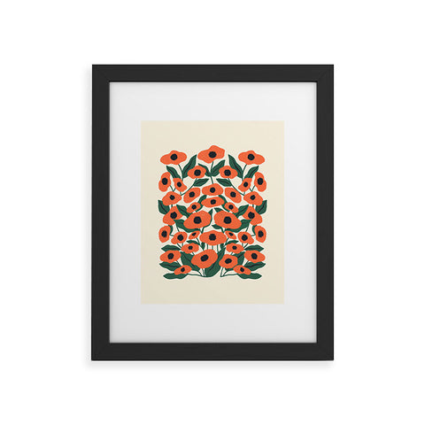 haleyum Red Poppy Garden 2 Framed Art Print
