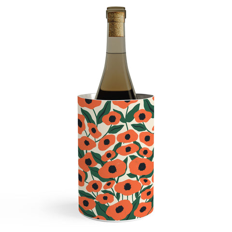 haleyum Red Poppy Garden 2 Wine Chiller