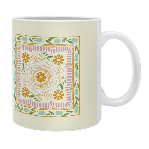 haleyum Scandinavian Dove Pattern Coffee Mug