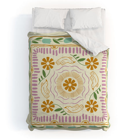 haleyum Scandinavian Dove Pattern Comforter