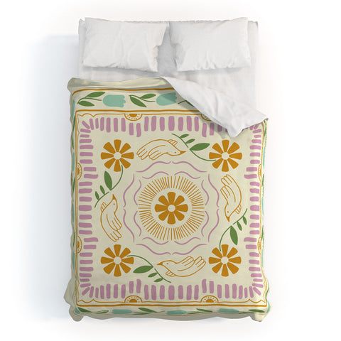haleyum Scandinavian Dove Pattern Duvet Cover