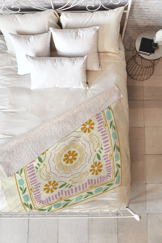 haleyum Scandinavian Dove Pattern Fleece Throw Blanket