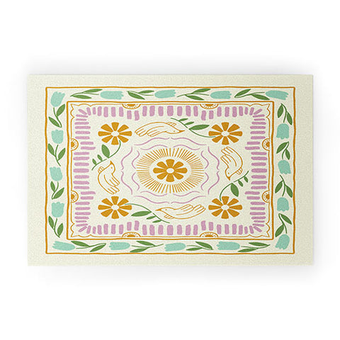 haleyum Scandinavian Dove Pattern Welcome Mat