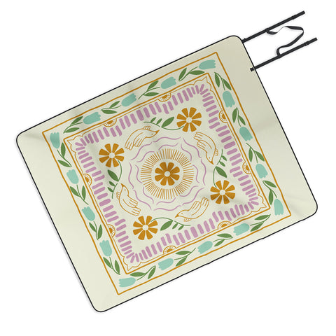 haleyum Scandinavian Dove Pattern Picnic Blanket