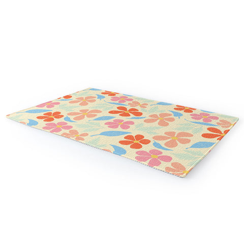 haleyum Tropical Vintage Flowers Area Rug